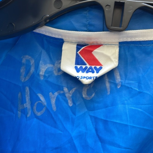 K-Way women's Blue 1/4 Zip Rain Jacket Size 4 - Picture 6 of 10